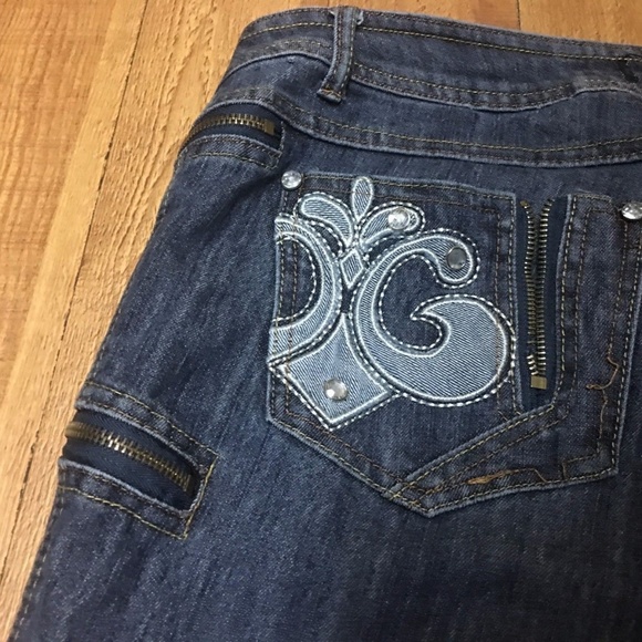 DEREON OPEN LEG SKINNY JEANS ZIP & BUTTON CLOSURE - Picture 8 of 8